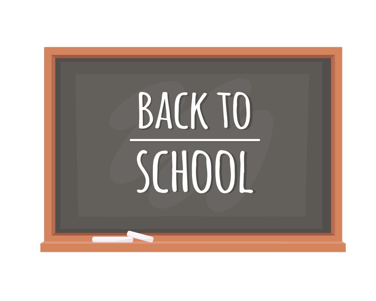 Back to school concept. Chalkboard with the inscription. vector