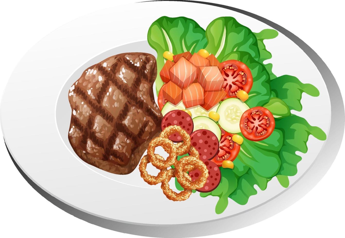 Healthy breakfast dish isolated vector