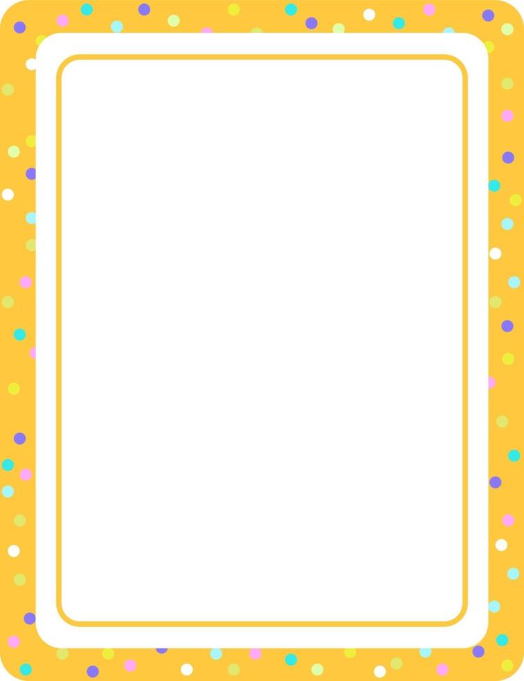 Empty orange vertical frame banner template vector