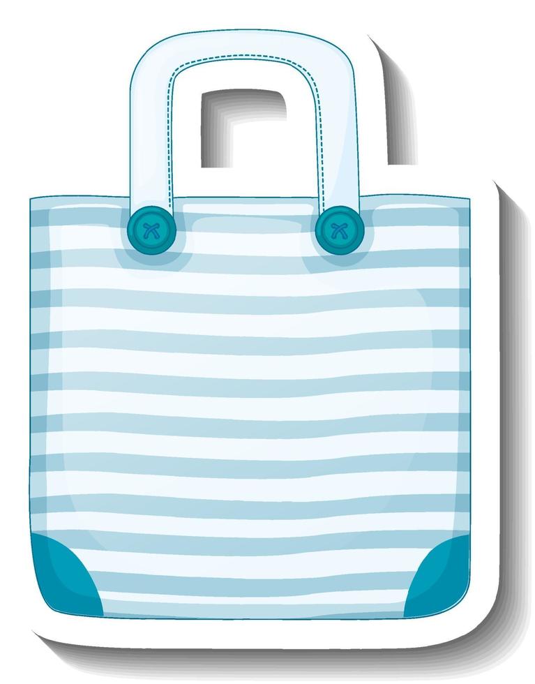 A sticker template with a unisex handbag isolated vector