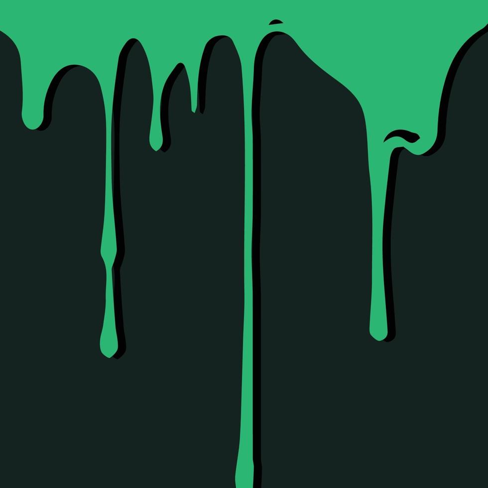 diseño de fondo de arte de halloween de color verde gota de sangre verde. vector