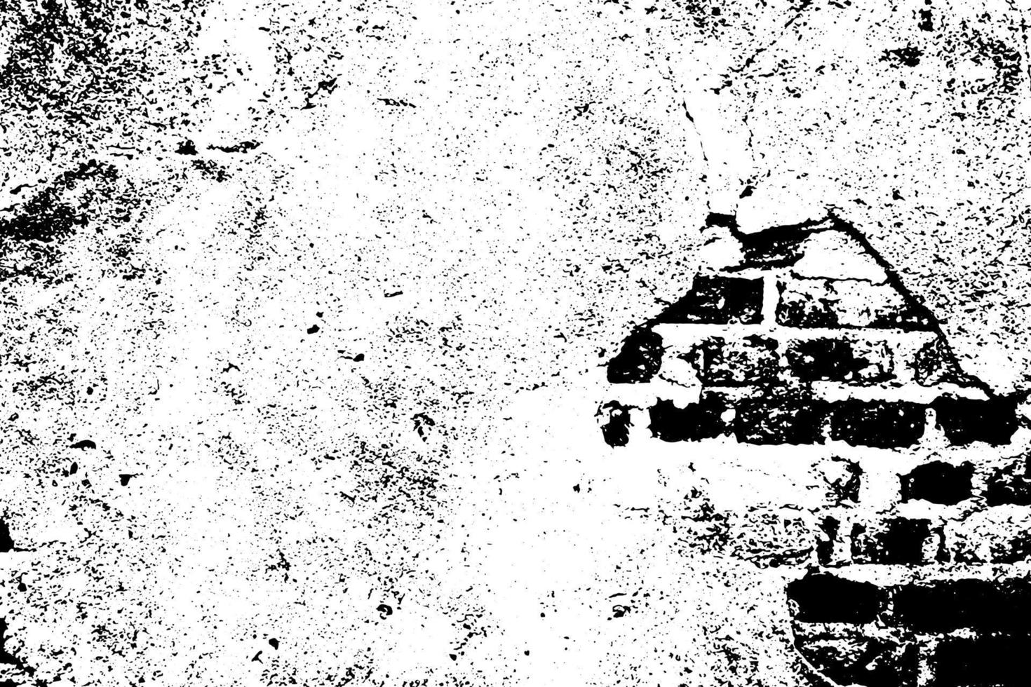 Vector monochrome grunge background. brick wall texture.