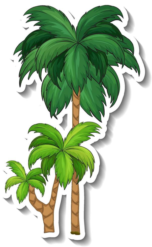 Palm tree sticker on white background 3228114 Vector Art at Vecteezy