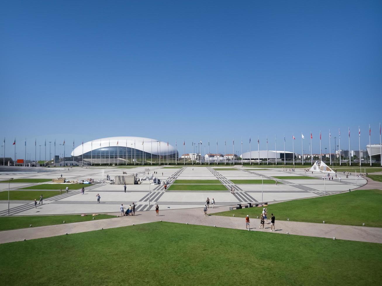 View to the big area in Olympic Park in Sochi, Russia, 2019 photo