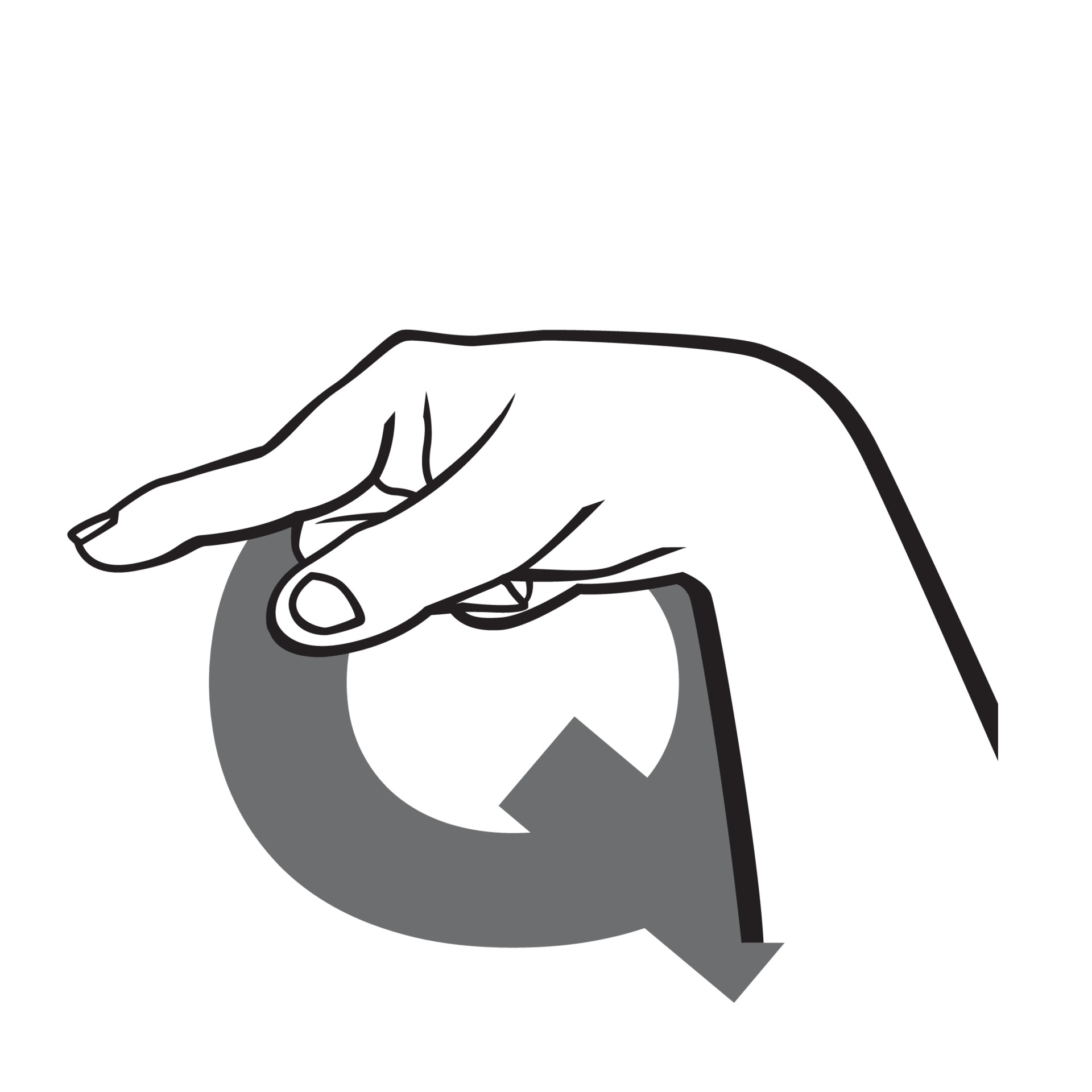 Hand sign language alphabet Letter Q Vector Illustration. 3228505 Vector Art at Vecteezy