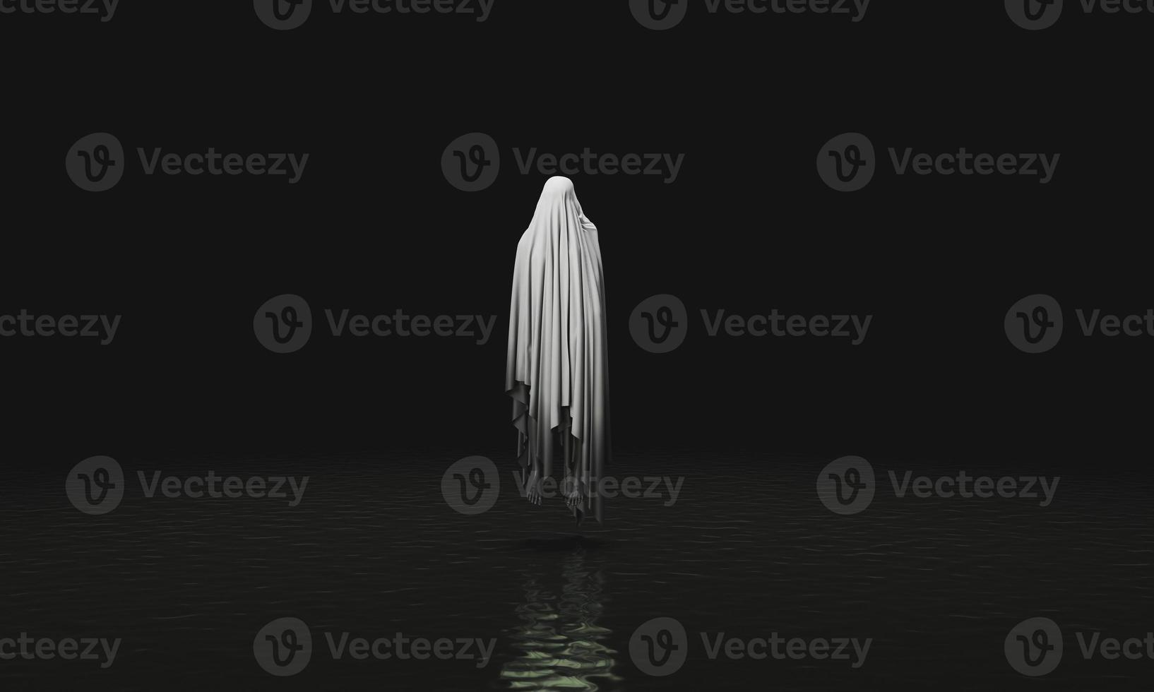 espíritu maligno flotando en un lago foto