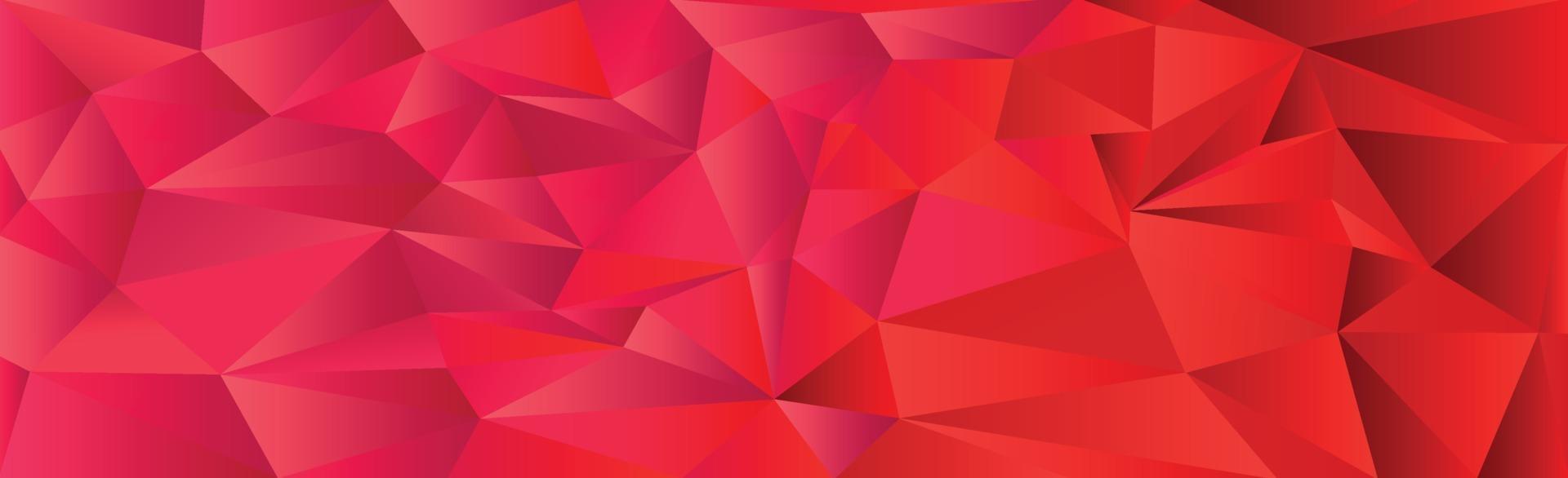 triángulos degradados rojos abstractos de diferentes tamaños - vector