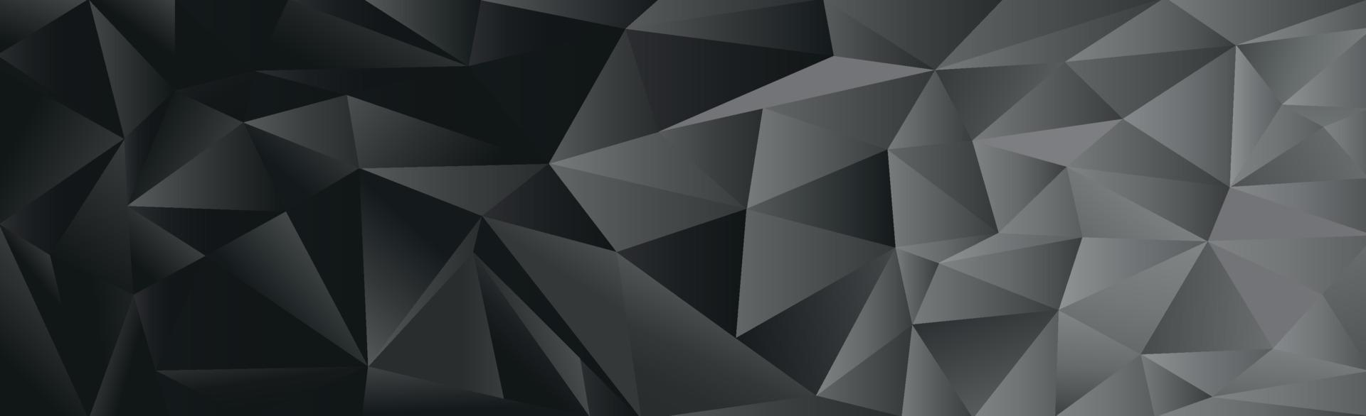 Abstract black and gray gradient triangles of different sizes - Vector