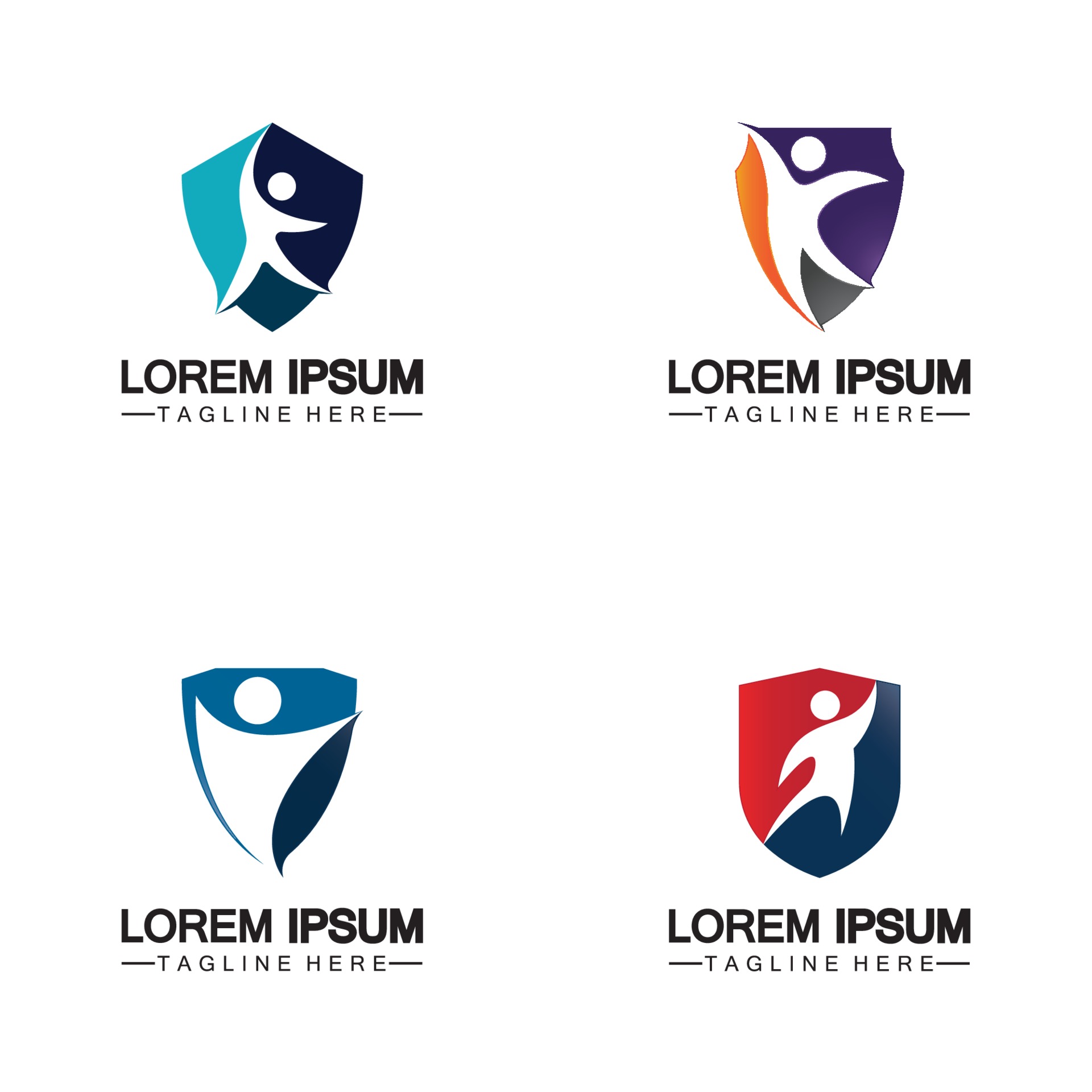 People shield icon.Life Insurance logo, protect human or insurance