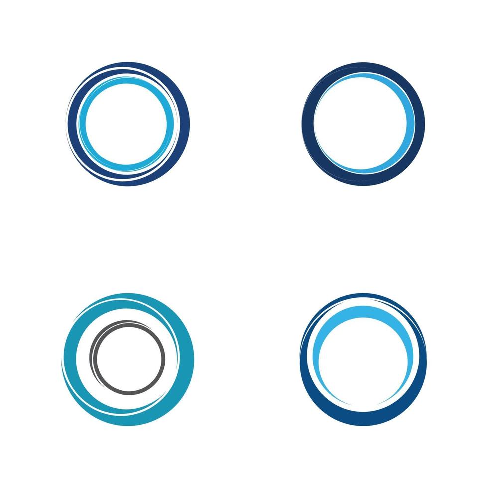 Ilustración de vector de plantilla de logotipo y símbolos de círculo