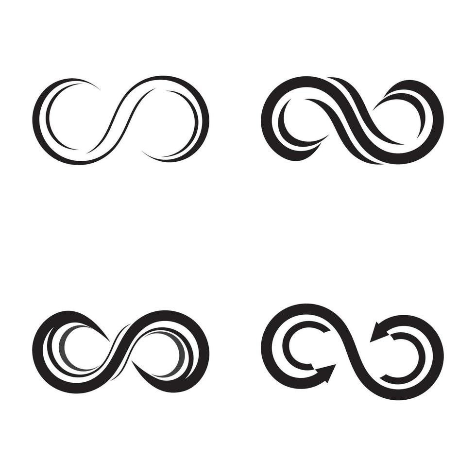 vector de iconos de plantilla de símbolo y logotipo infinito