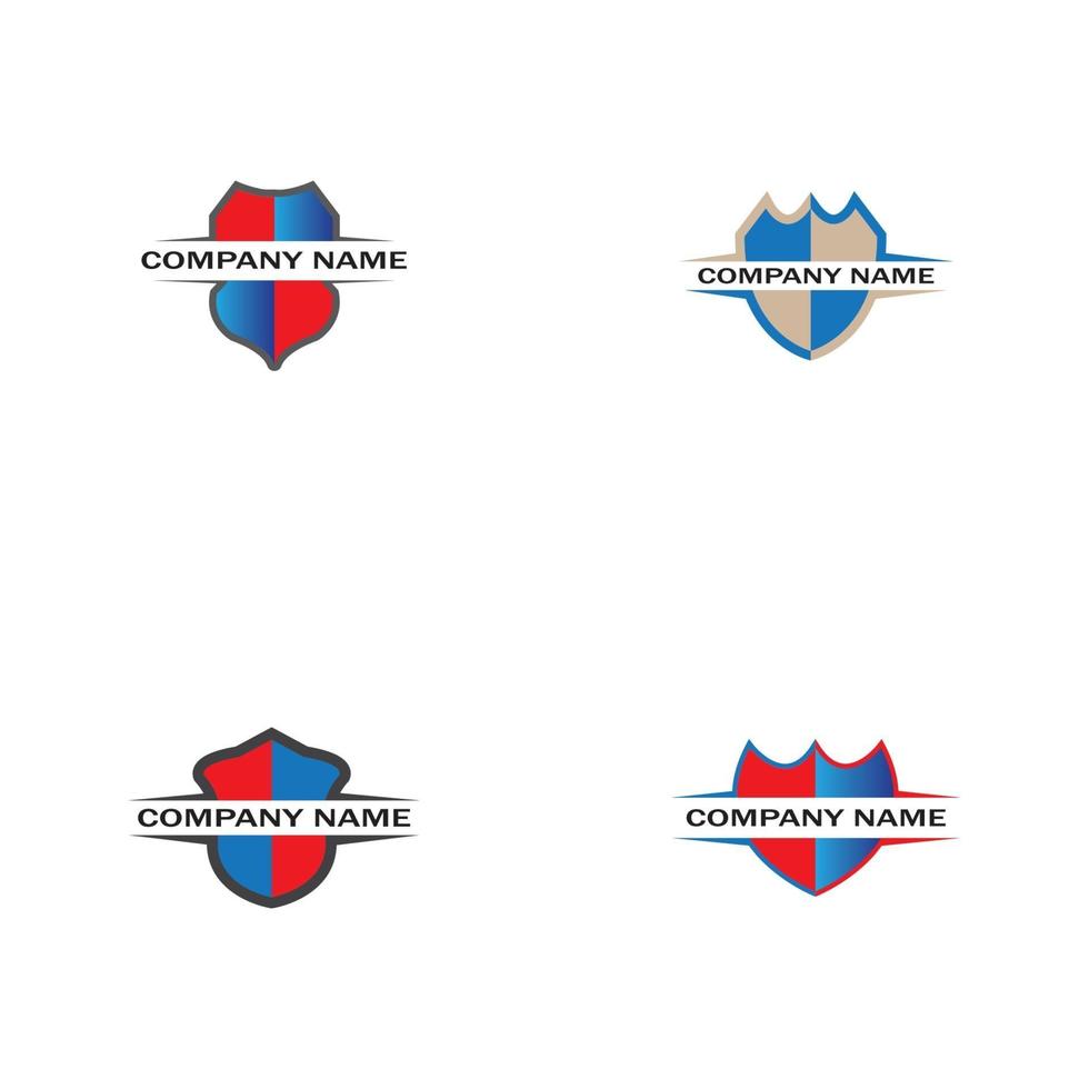 vector de diseño de logotipo de escudo, plantilla de logotipo de emblema de escudo