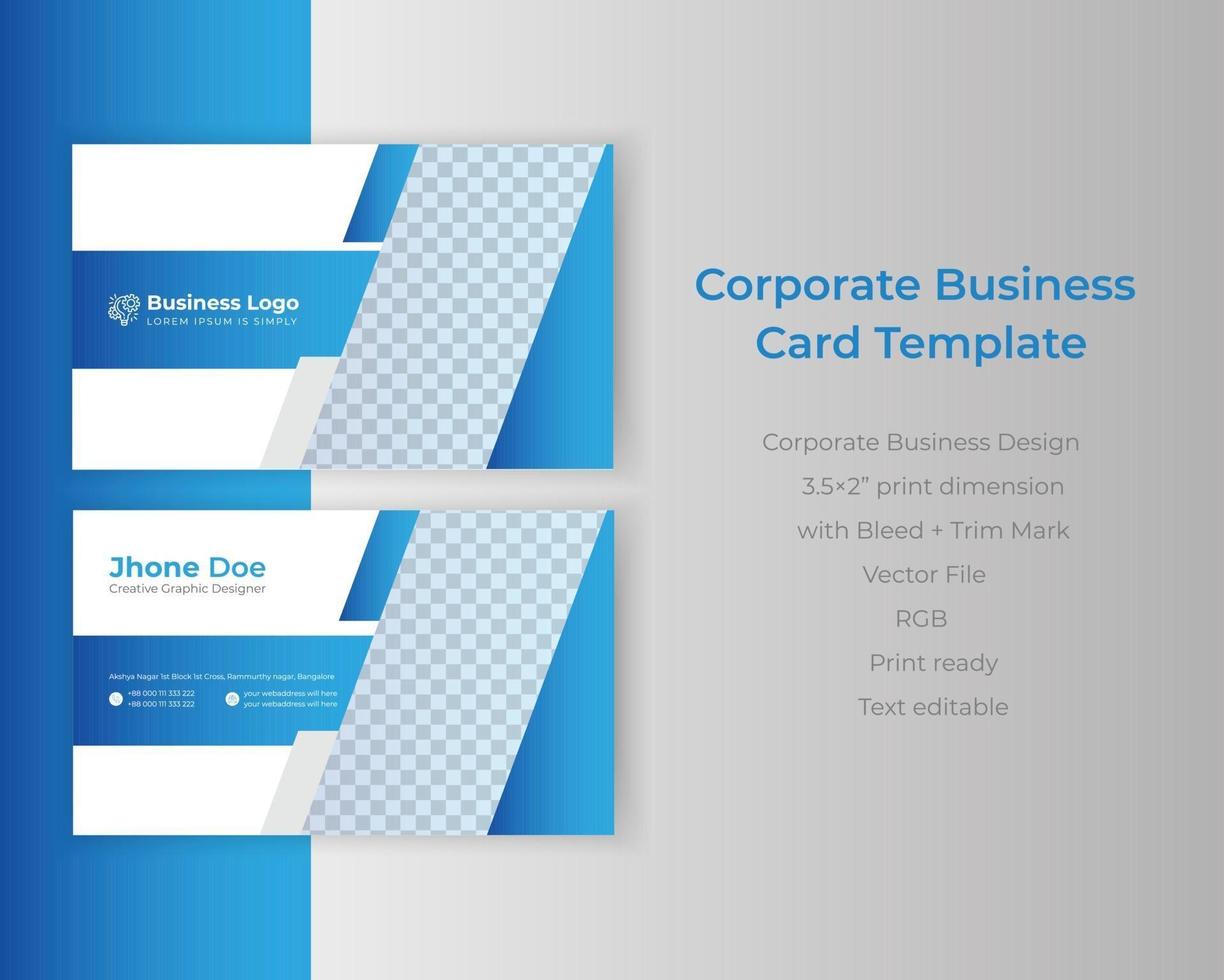 vector de tarjeta de identificación de identidad empresarial corporativa creativa de color degradado
