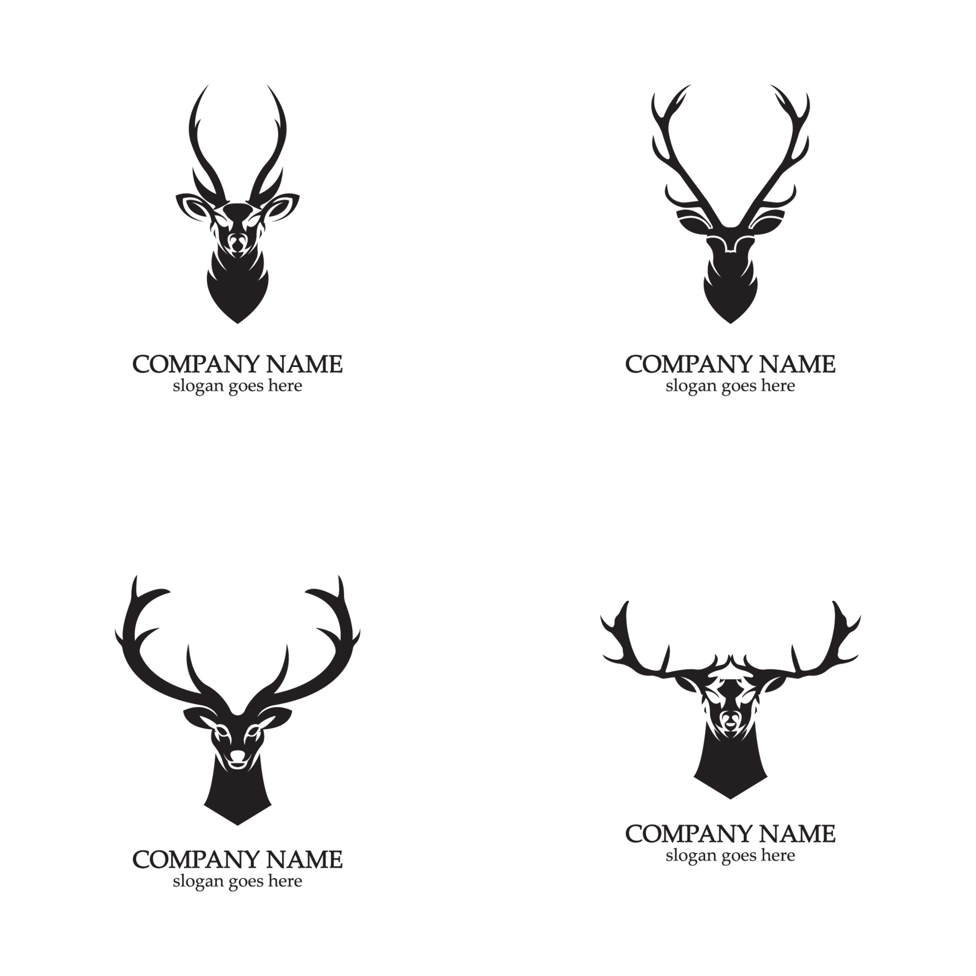 Deer head Logo Template vector icon illustration design 3229122 ...