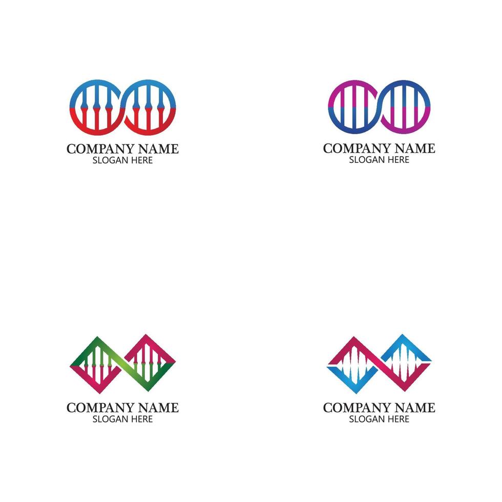 Infinity DNA Logo Icon Vector