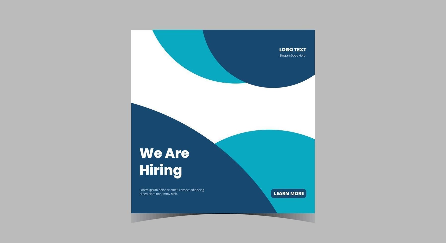 We are hiring social media posts. Recruitment social media banner. vector