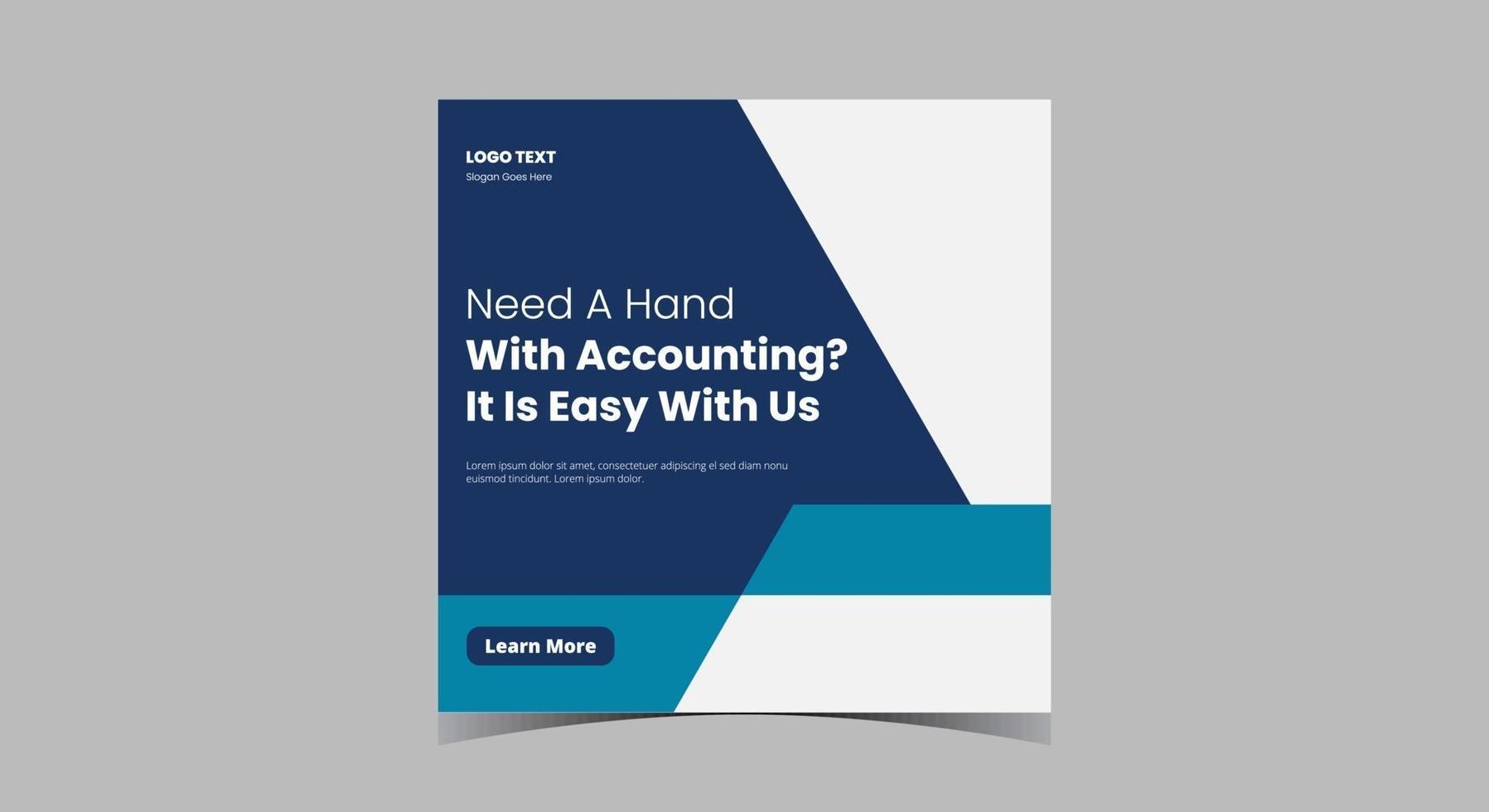 Accounting and bookkeeping service social media post 3229276 Vector Art