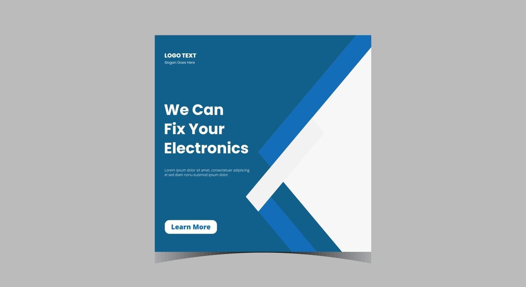 Electronics repair service social media post vector