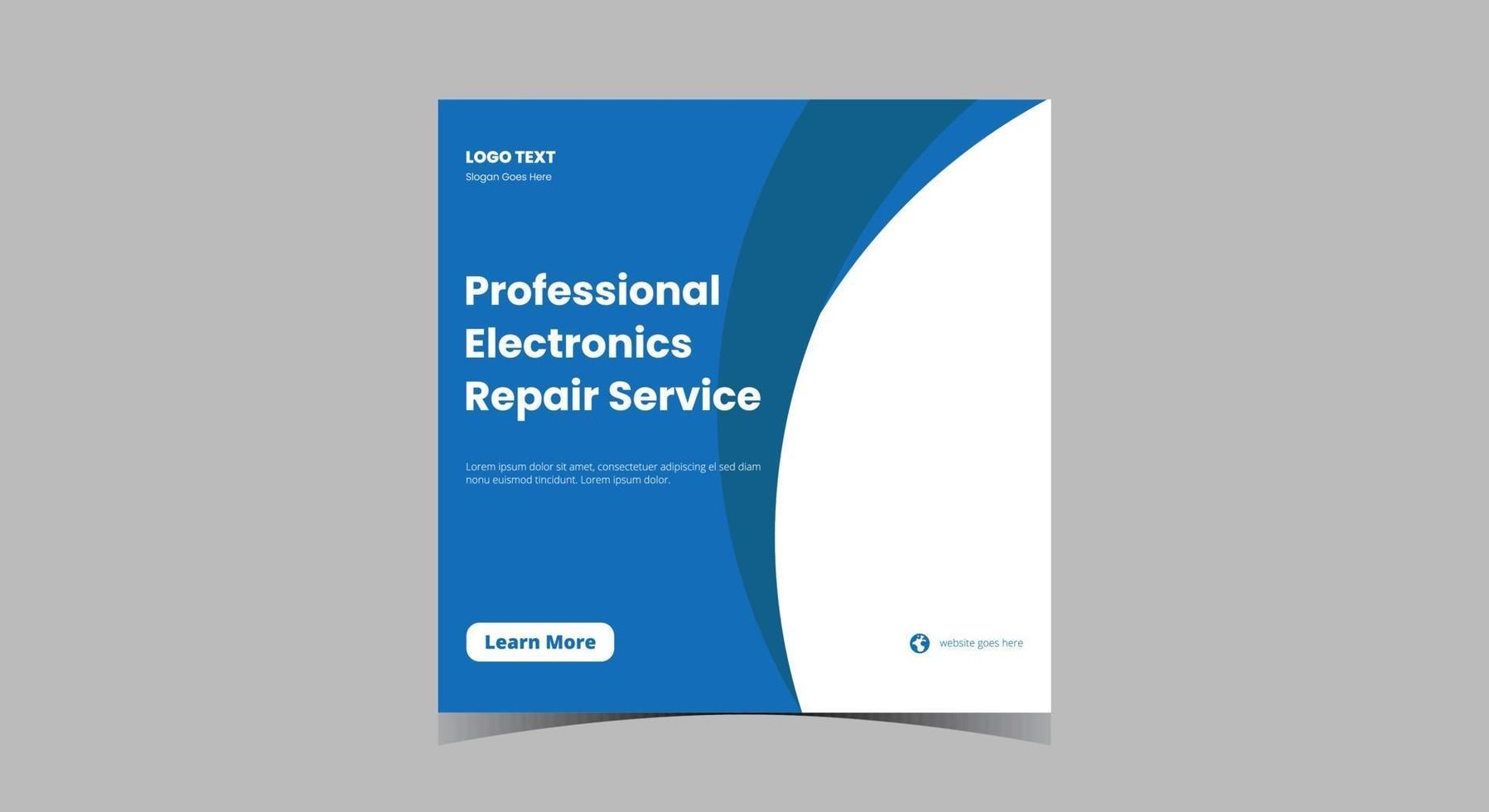 Electronics repair service social media post vector