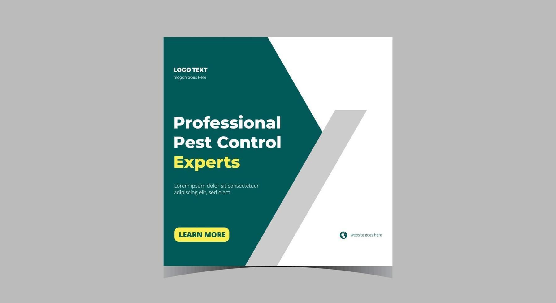 Pest control service social media post. Cleaning service social media vector