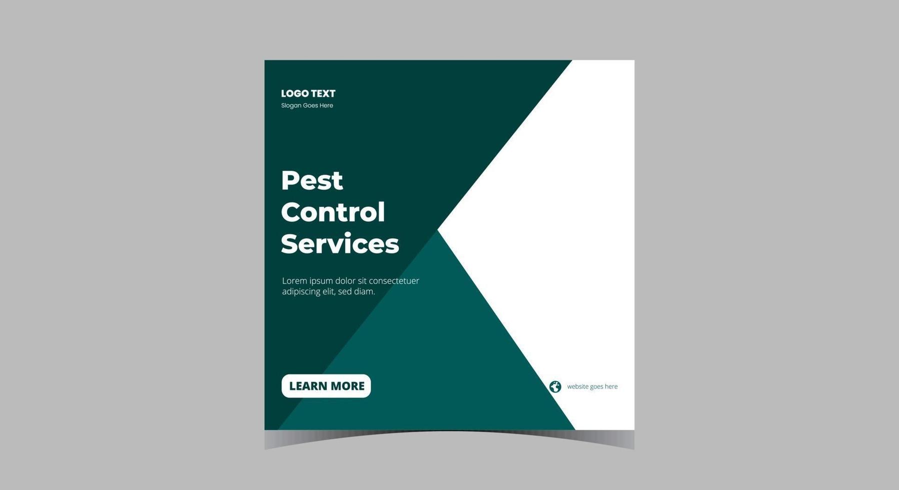 Pest control service social media post. Cleaning service social media vector