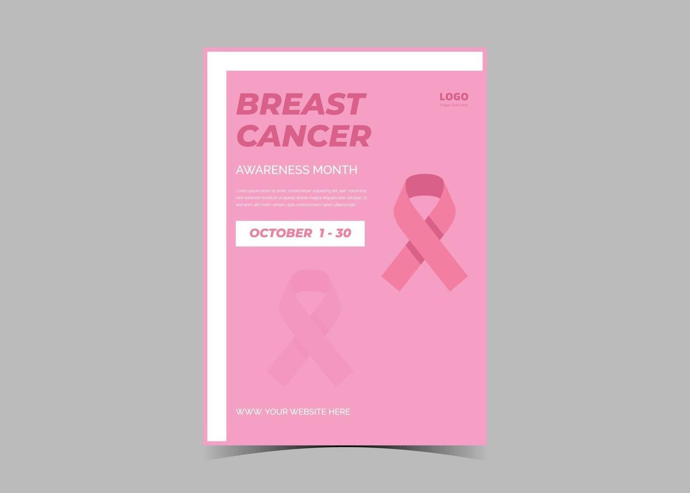 Breast cancer awareness flyer template. October breast cancer With Cancer Fundraiser Flyer Template