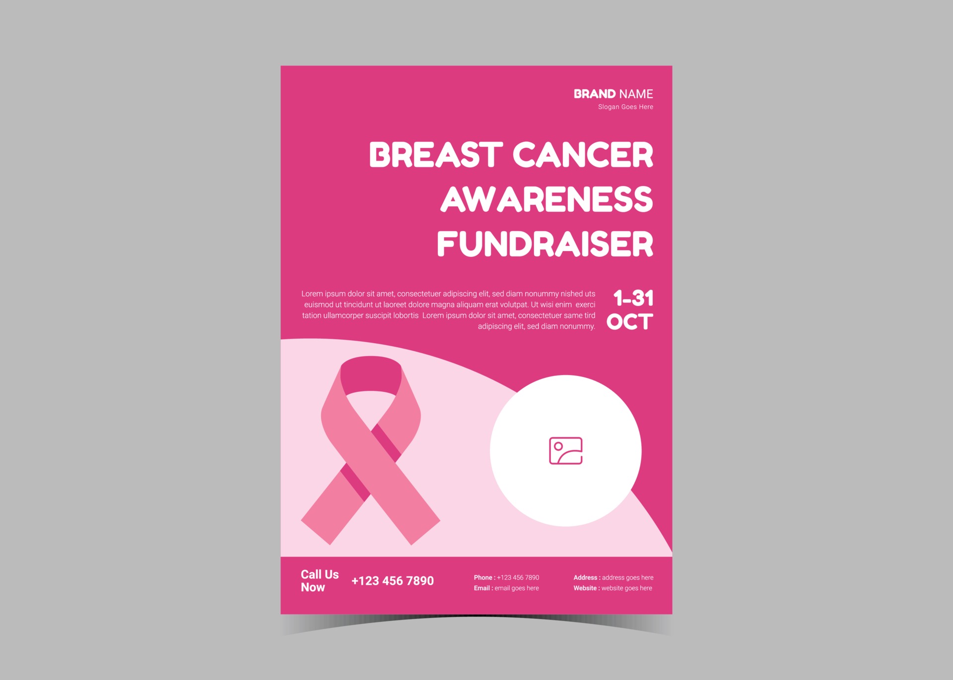 Breast Cancer Awareness Flyer Template October Breast Cancer 3229505