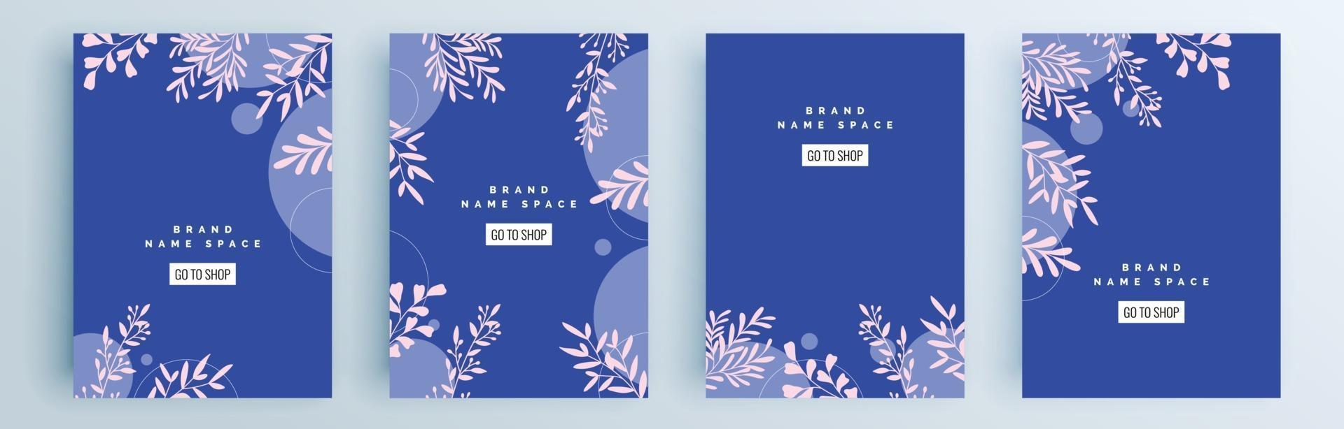 Modern abstract covers set, minimal covers design, colorful geometric vector