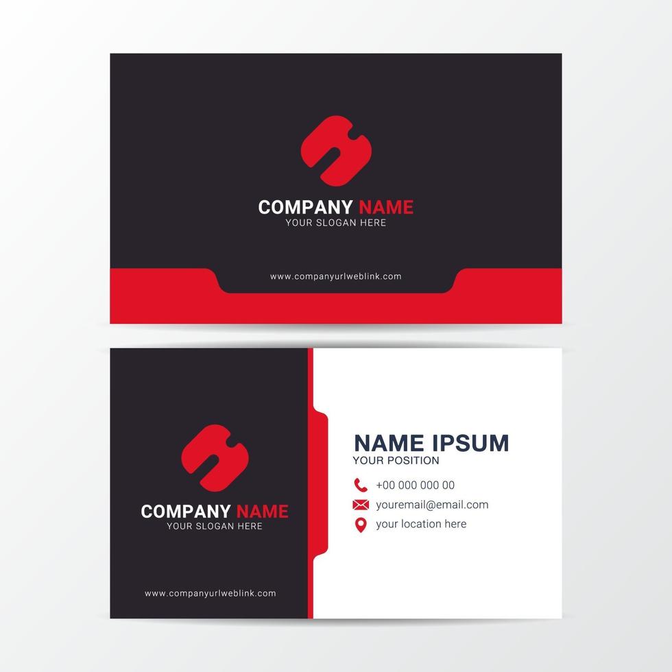 Business card template design vector graphic
