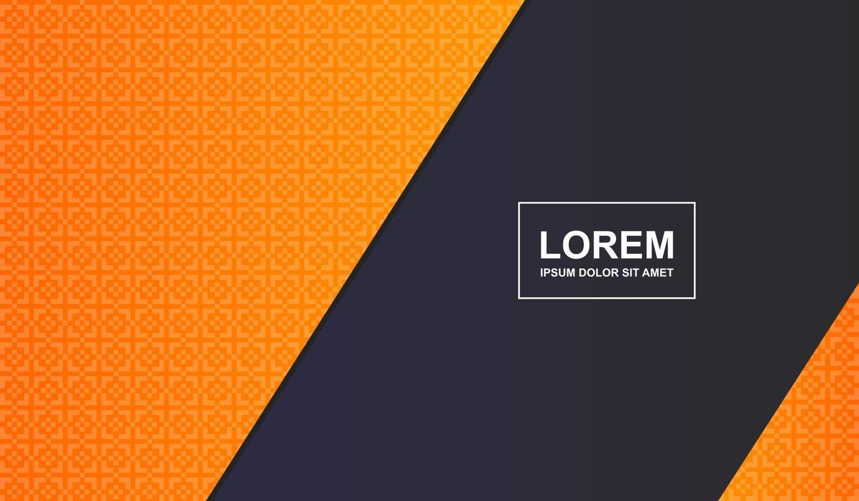 Modern Background with Orange Pixel Motif vector
