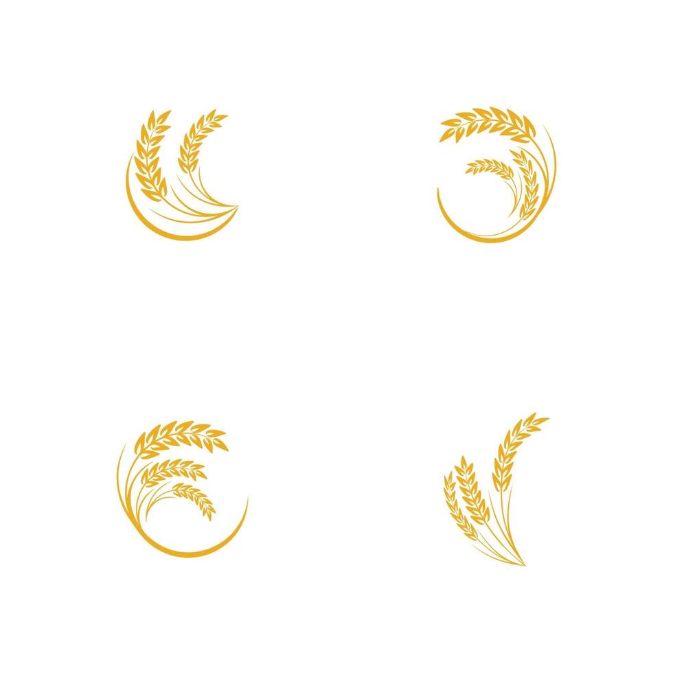 Agriculture Wheat logo template vector icon design