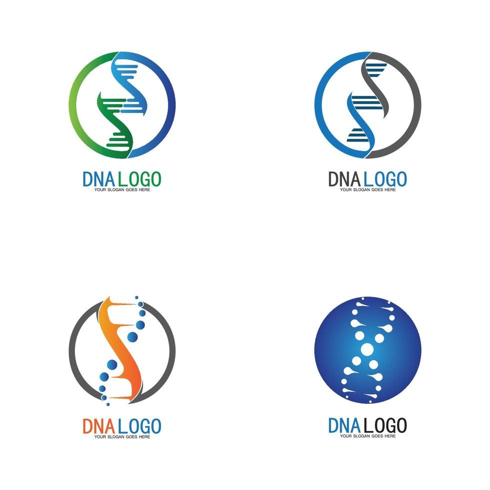 DNA vector logo design template