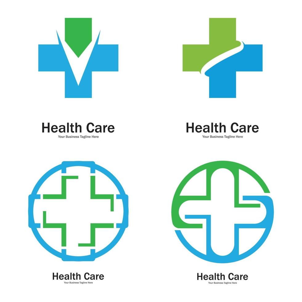 Modern cross logo. Health, medical icon template - Vector