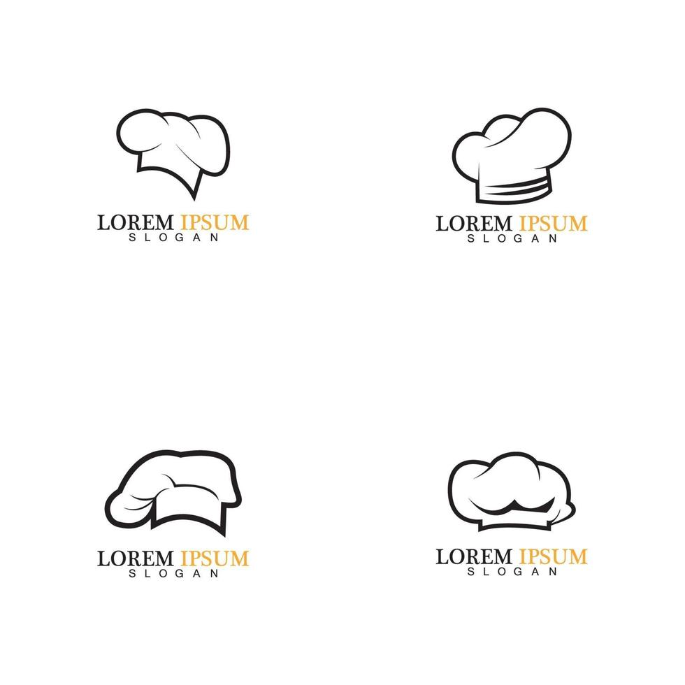 plantilla de diseño de vector de logo de gorro de chef