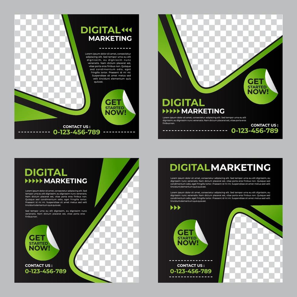Digital Marketing Social Media Post Template vector
