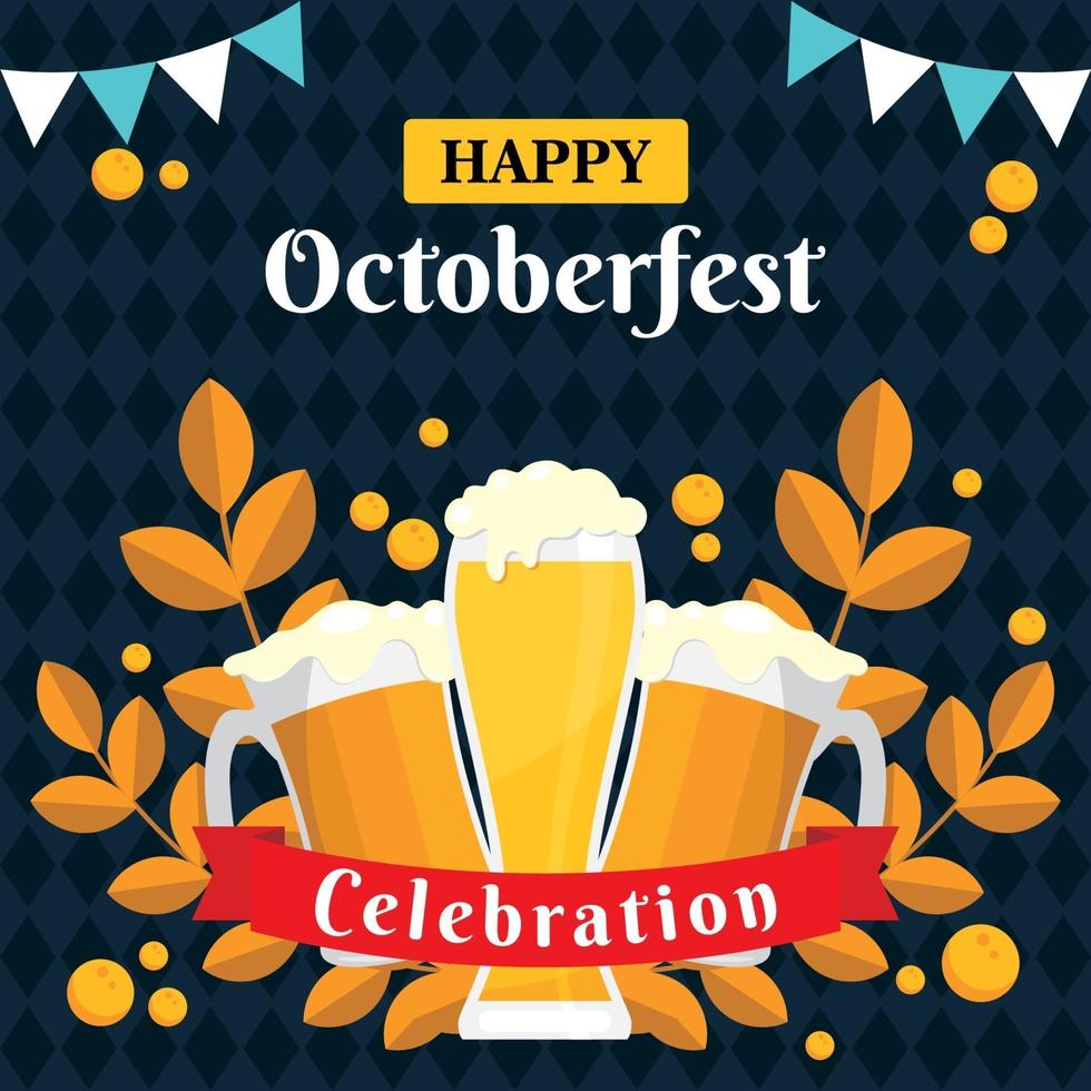 Oktoberfest Celebration Background vector