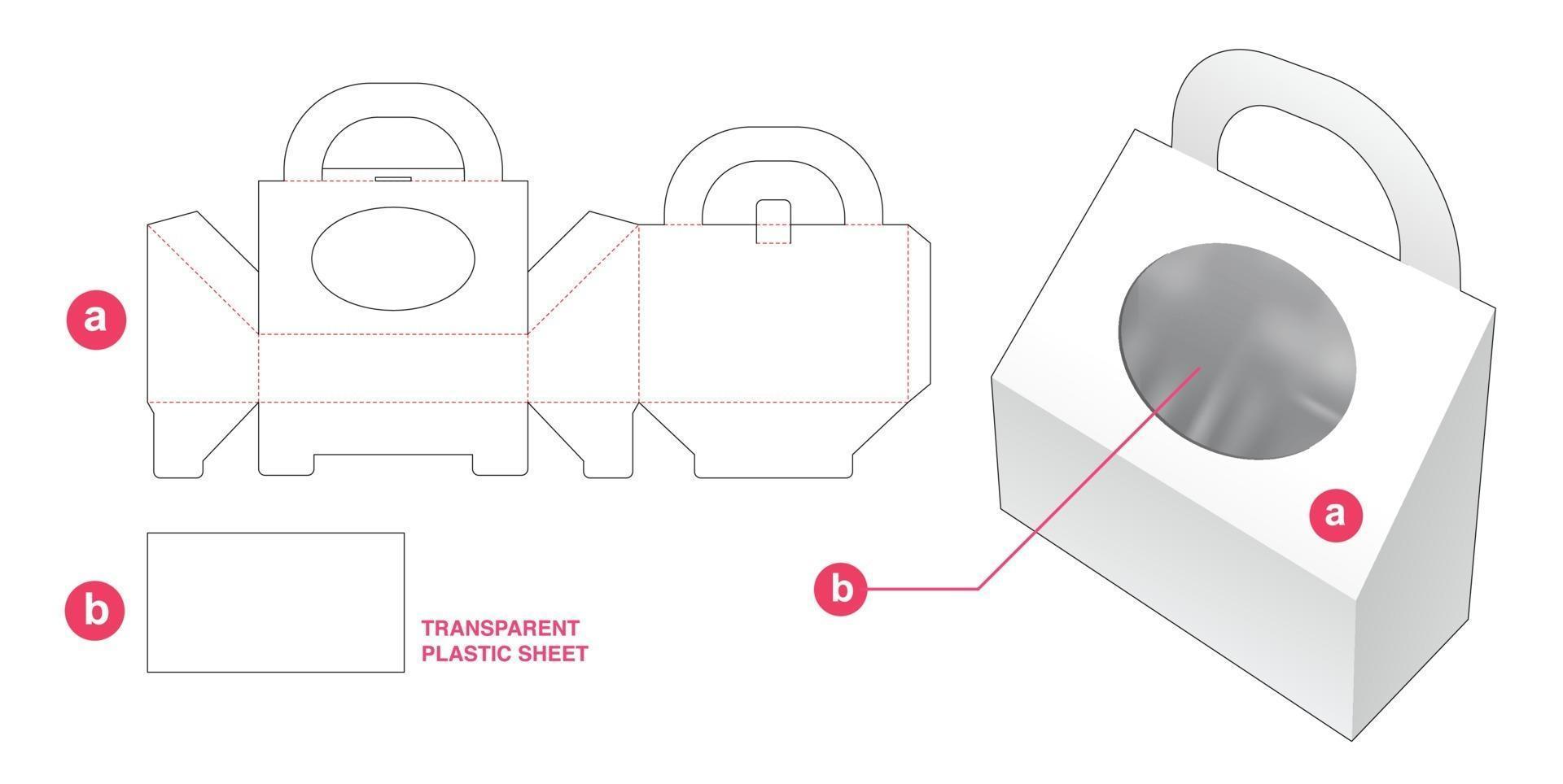 packaging box die cut template vector