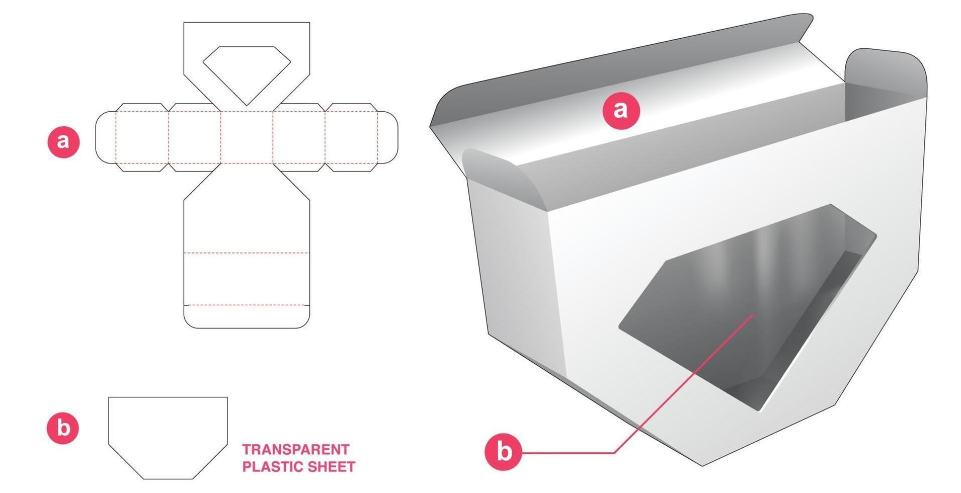 packaging box die cut template vector