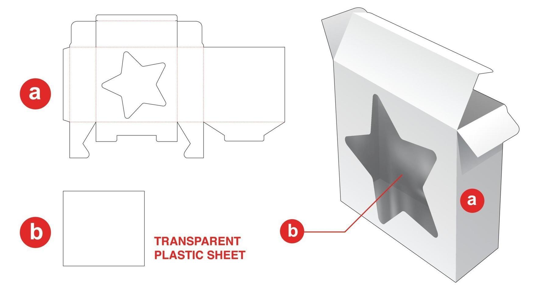 packaging box die cut template vector