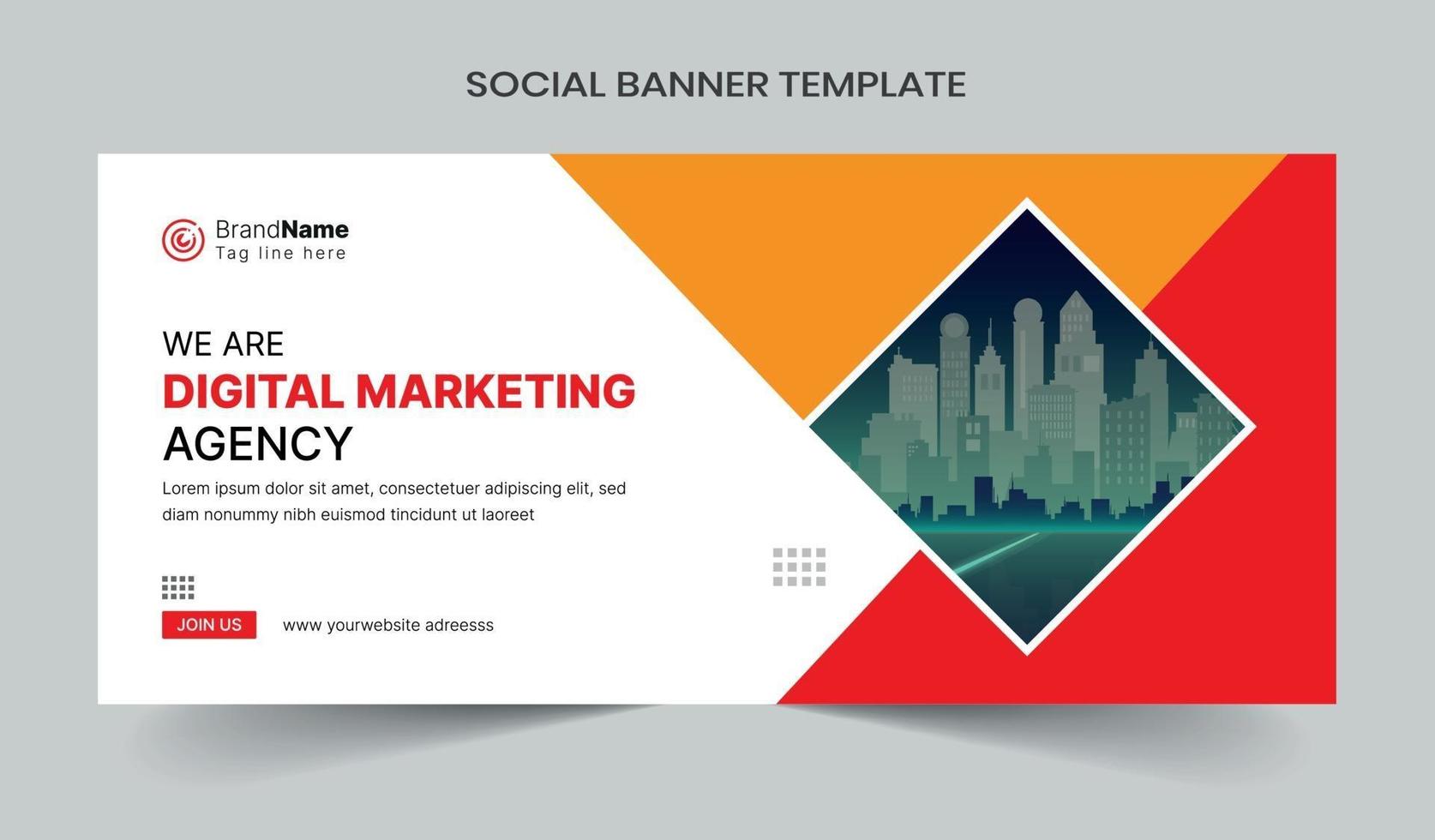 Social media post and web banner template design. Fully editable vector