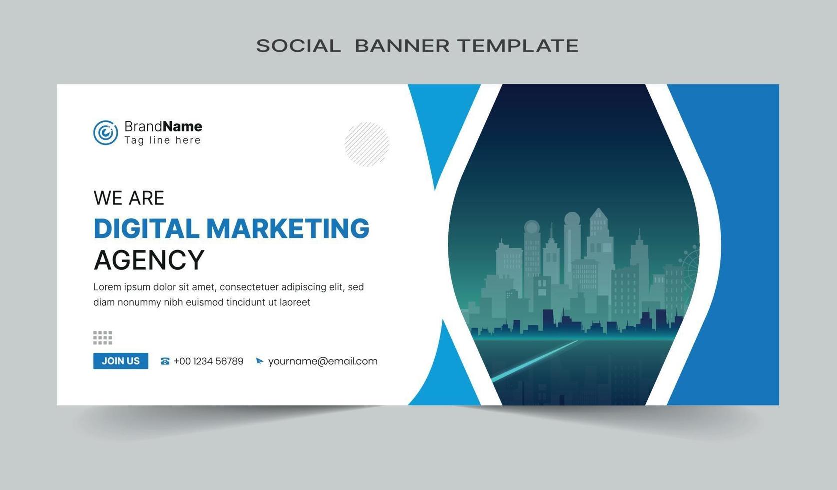 Social media post and web banner template design. Fully editable vector