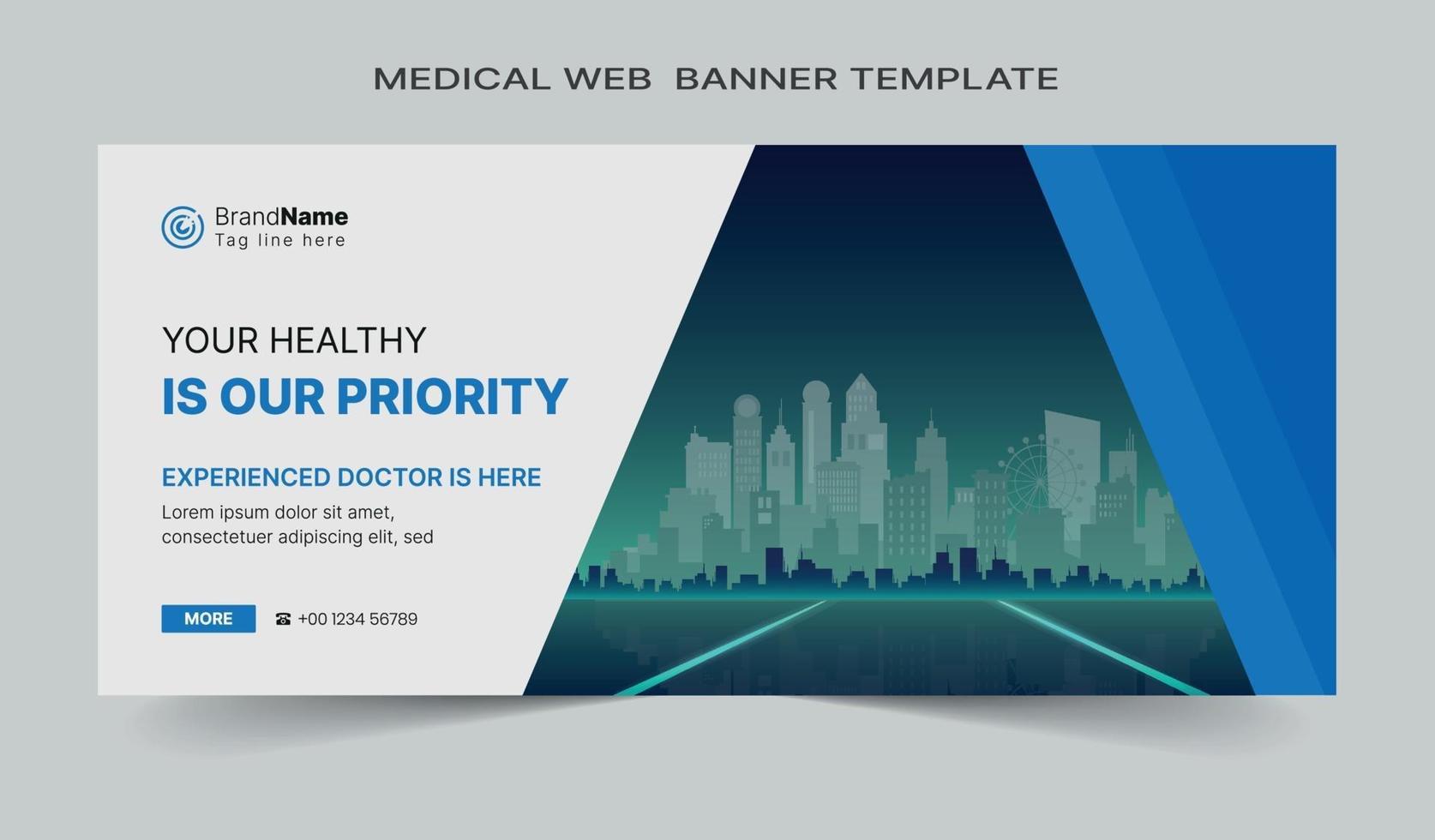 Social media post and web banner template design. Fully editable vector