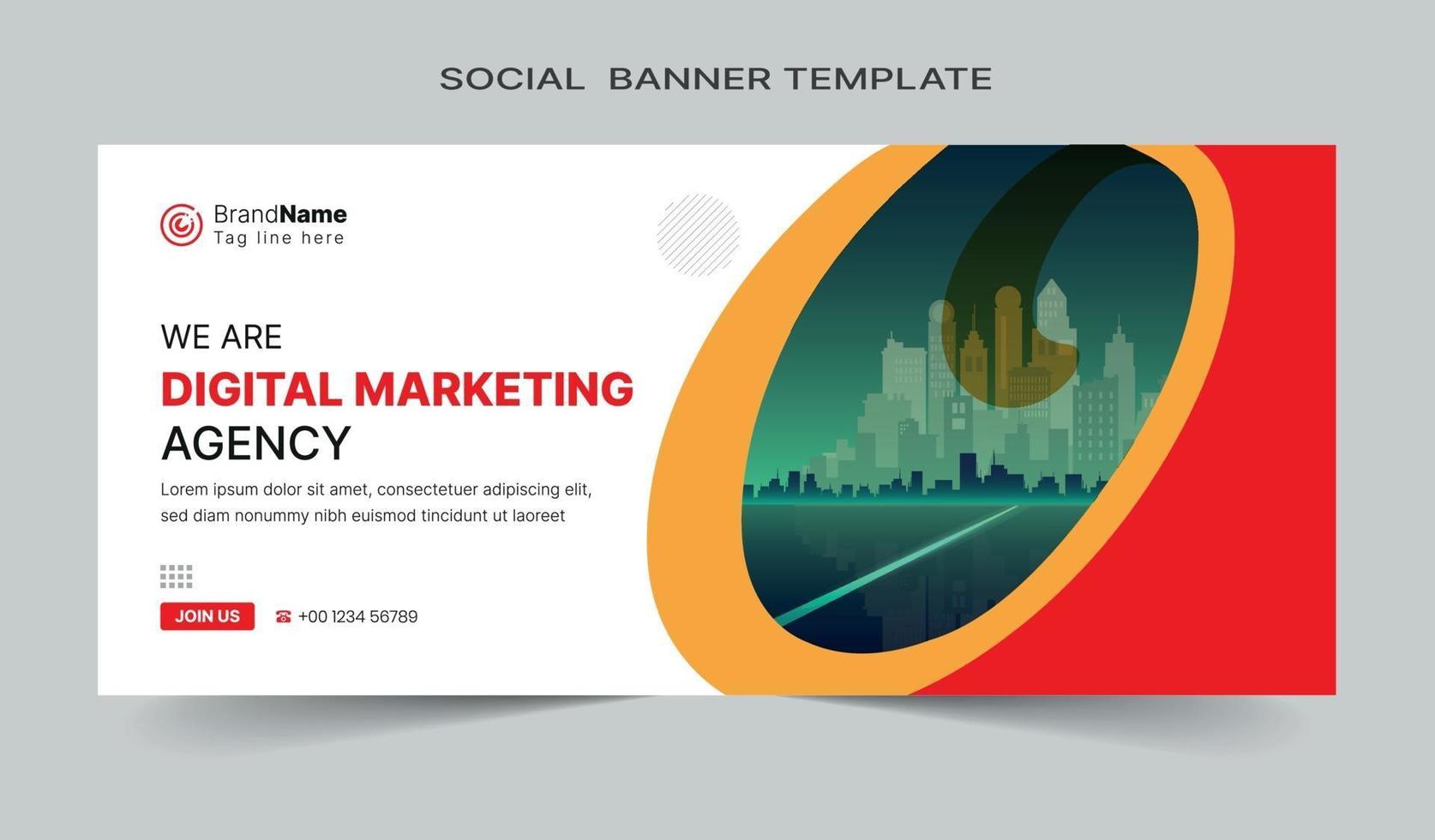 Social media post and web banner template design. Fully editable vector