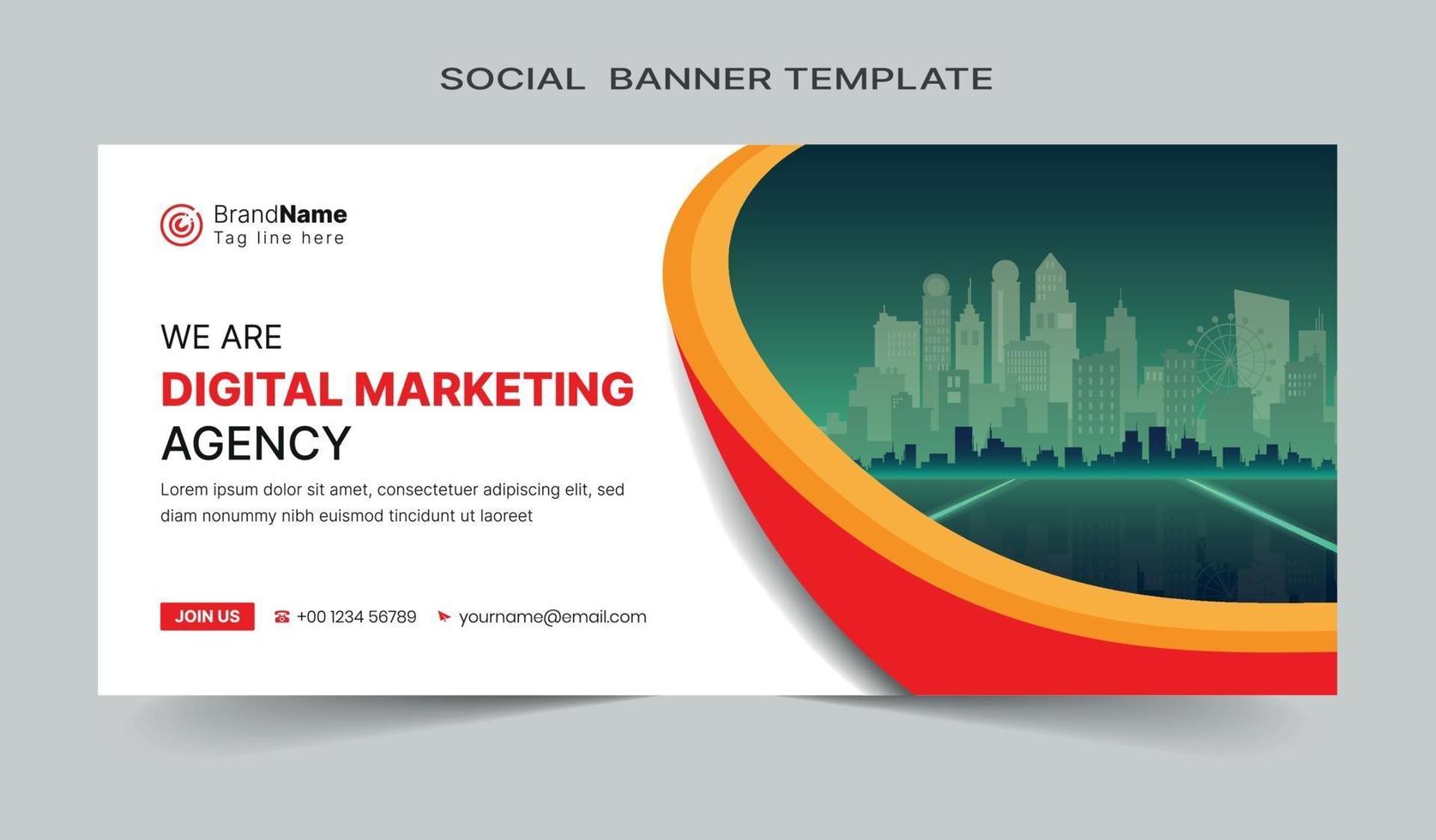 Social media post and web banner template design. Fully editable vector