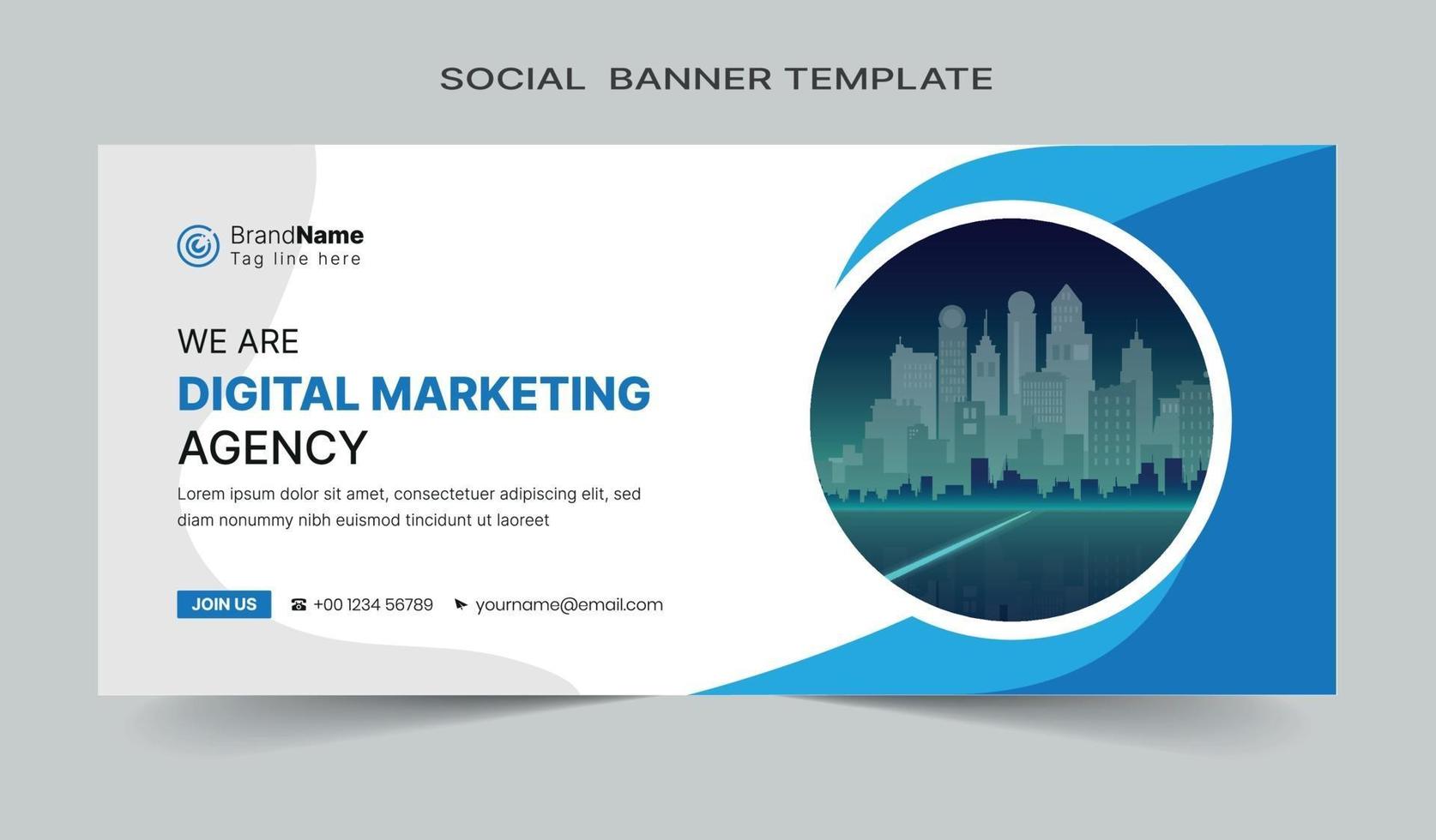 Social media post and web banner template design. Fully editable vector