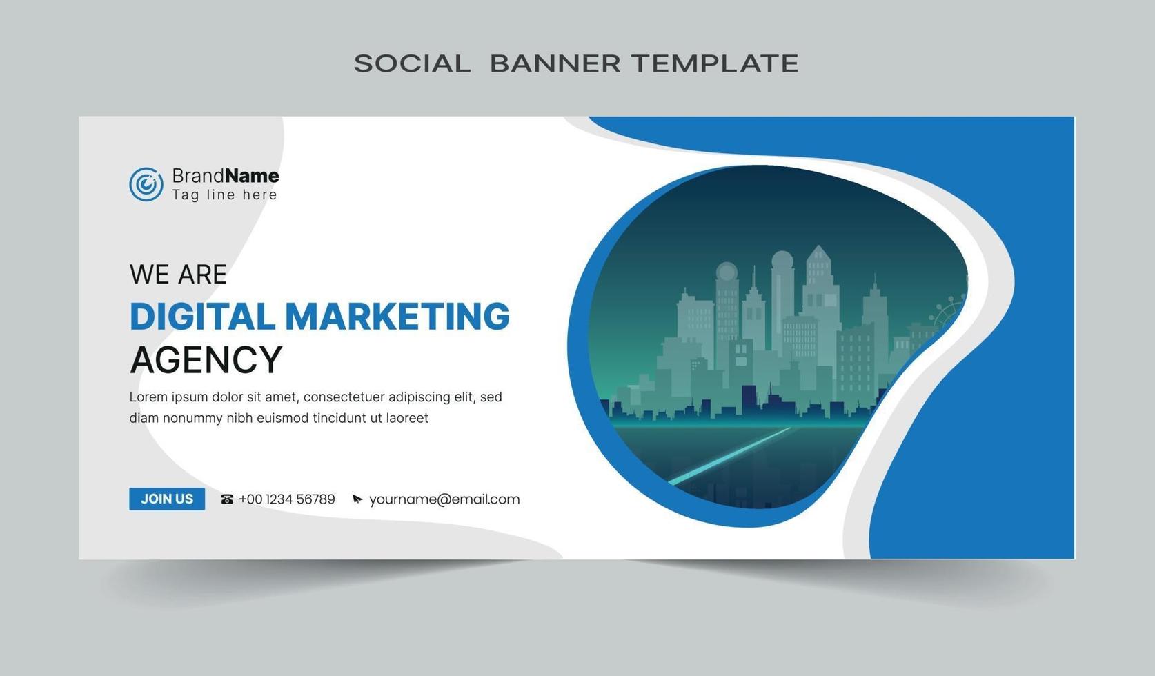 Social media post and web banner template design. Fully editable vector