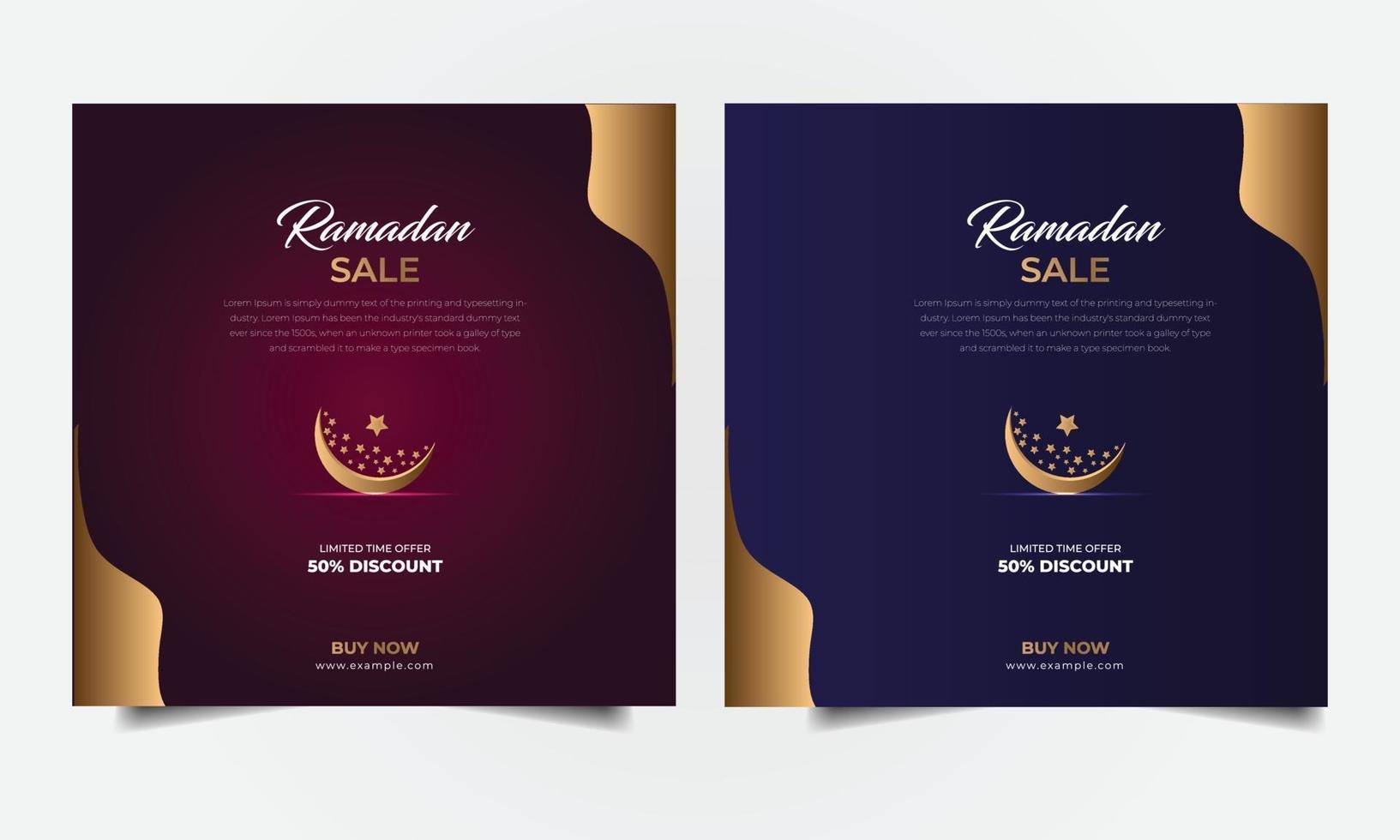 Ramadan social media post vector. Islamic Background vector