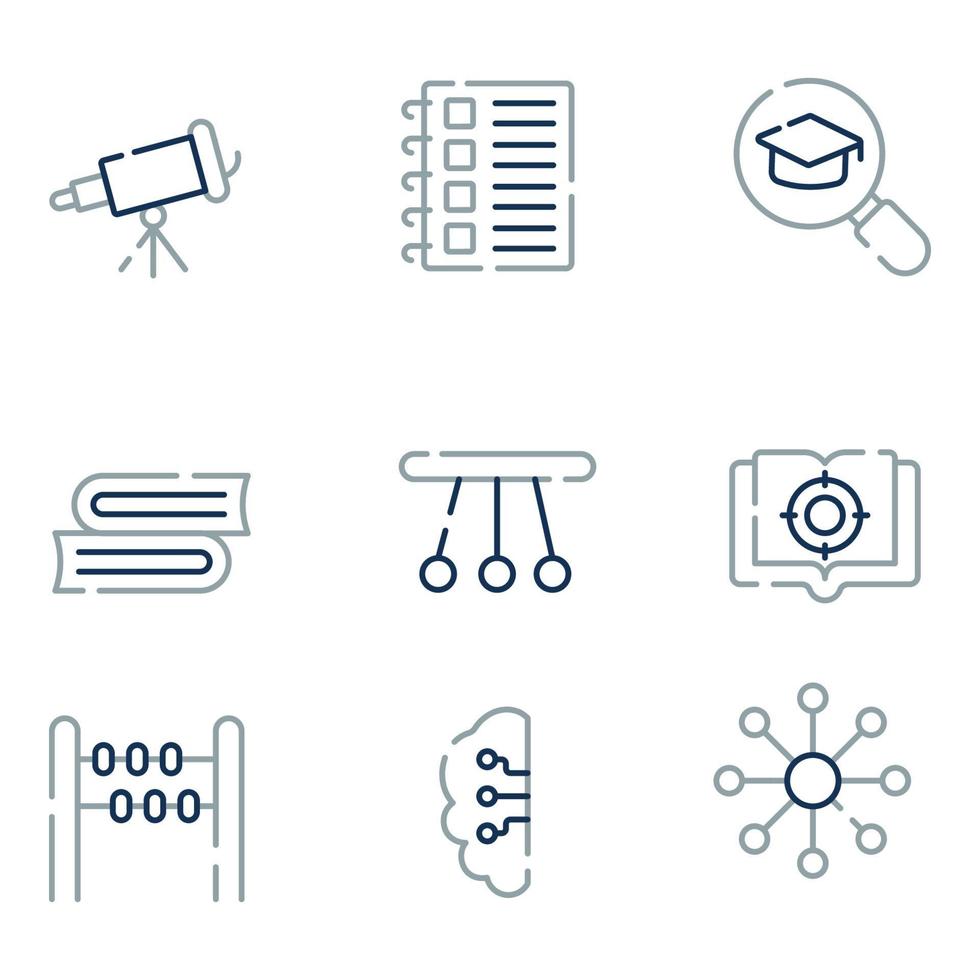 Education Line Icons vector