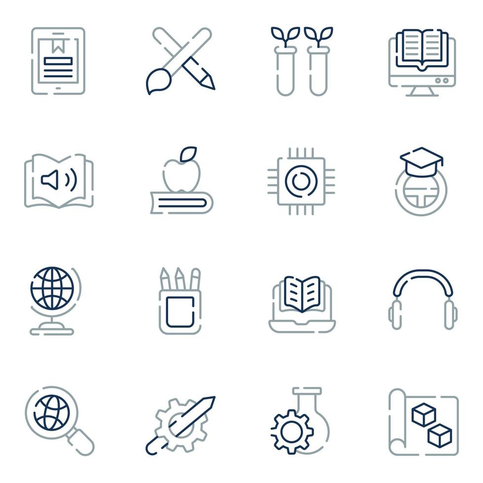 Education Line Icons vector