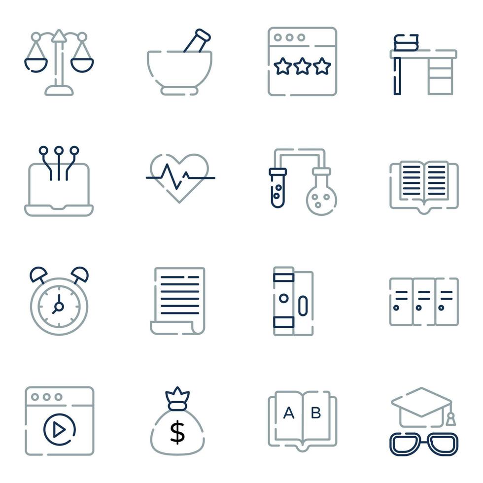 Education Line Icons vector